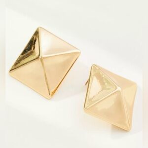 Anthropologie Gold Pyramid Ring New With Tags